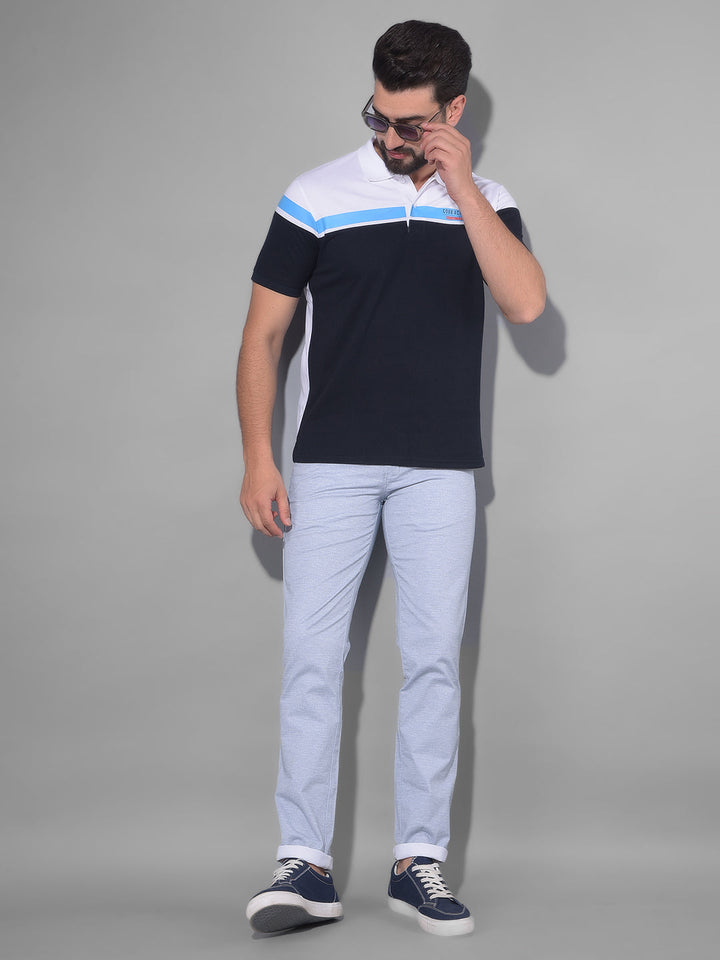 COBB SKY BLUE ULTRA FIT CASUAL TROUSER