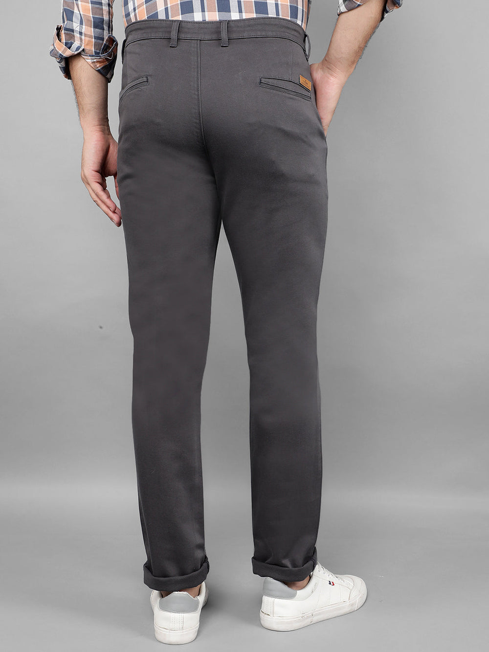 cobb dark grey ultra fit casual trouser