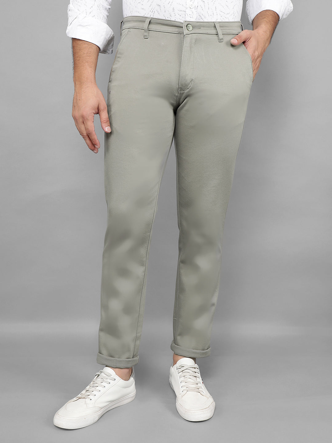 cobb light olive ultra fit casual trouser