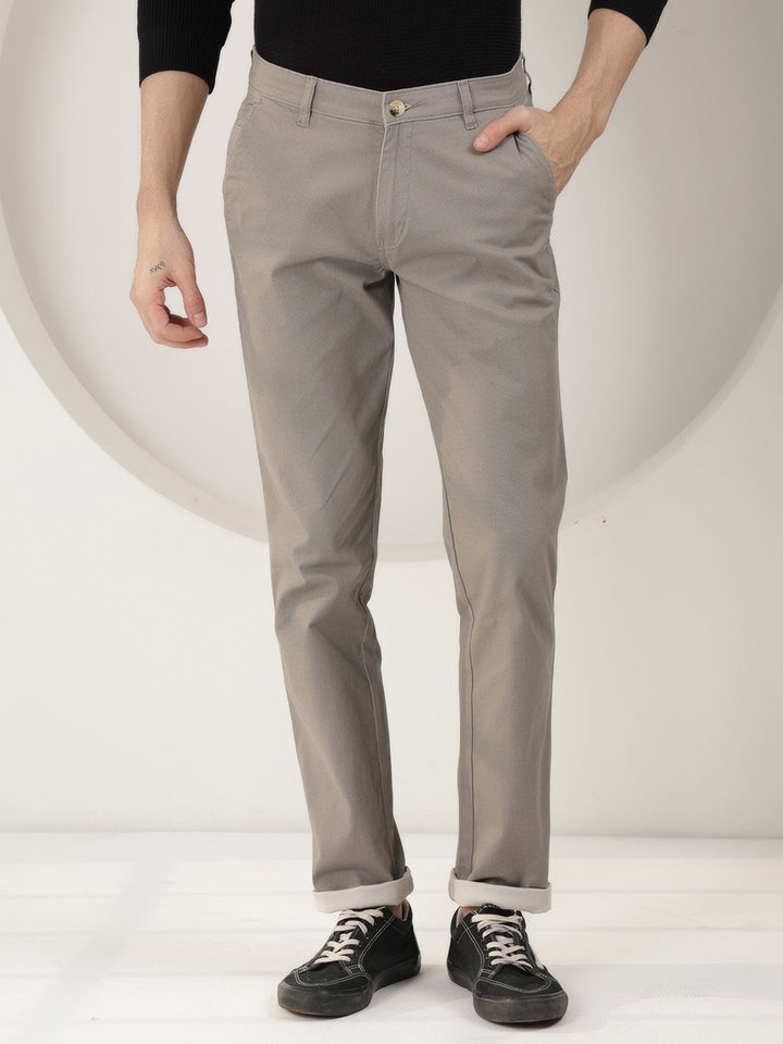 cobb beige ultra-fit casual trouser