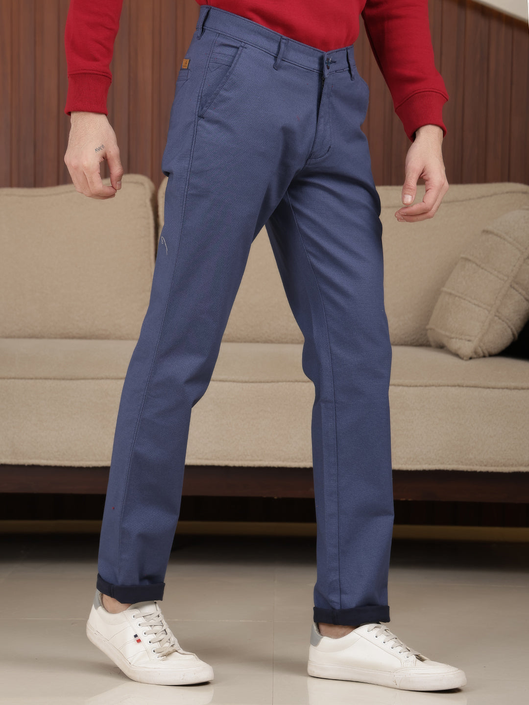 cobb blue ultra-fit casual trouser