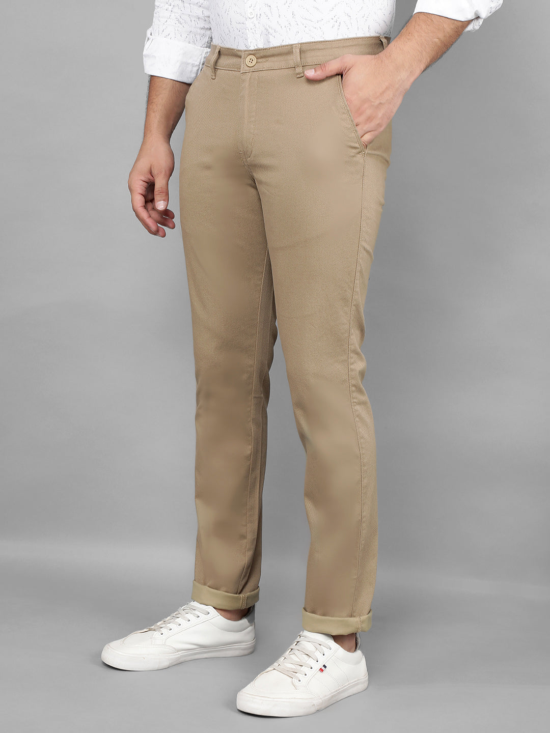 Effortless Style: Cobb Khaki Ultra Fit Casual Trouser Shop Now