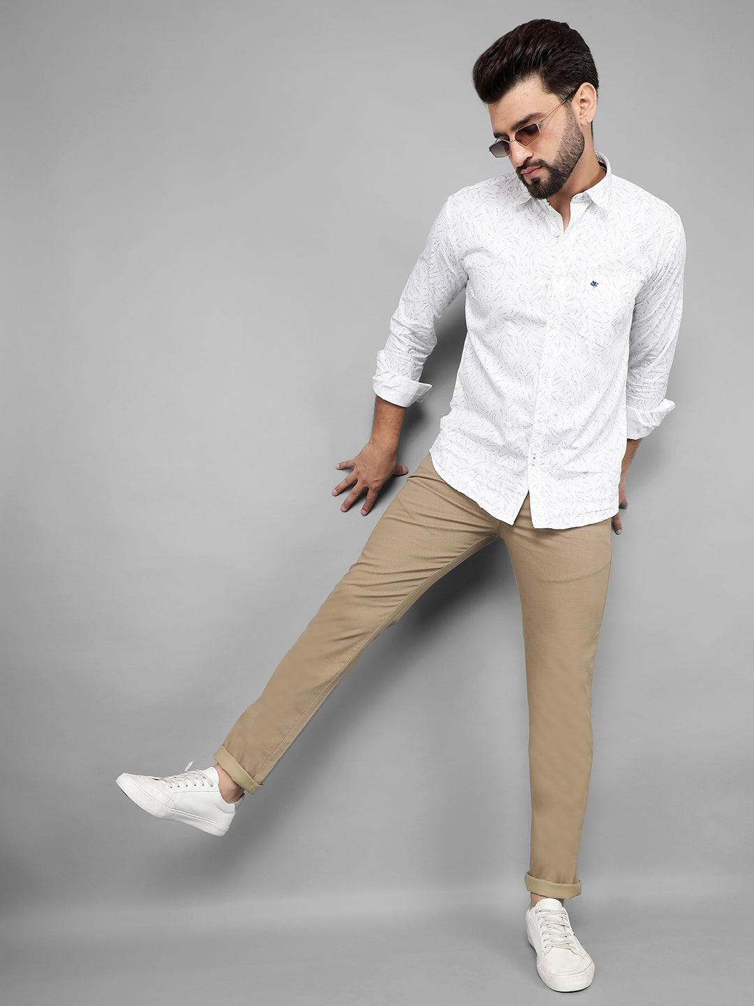 cobb khaki ultra fit casual trouser