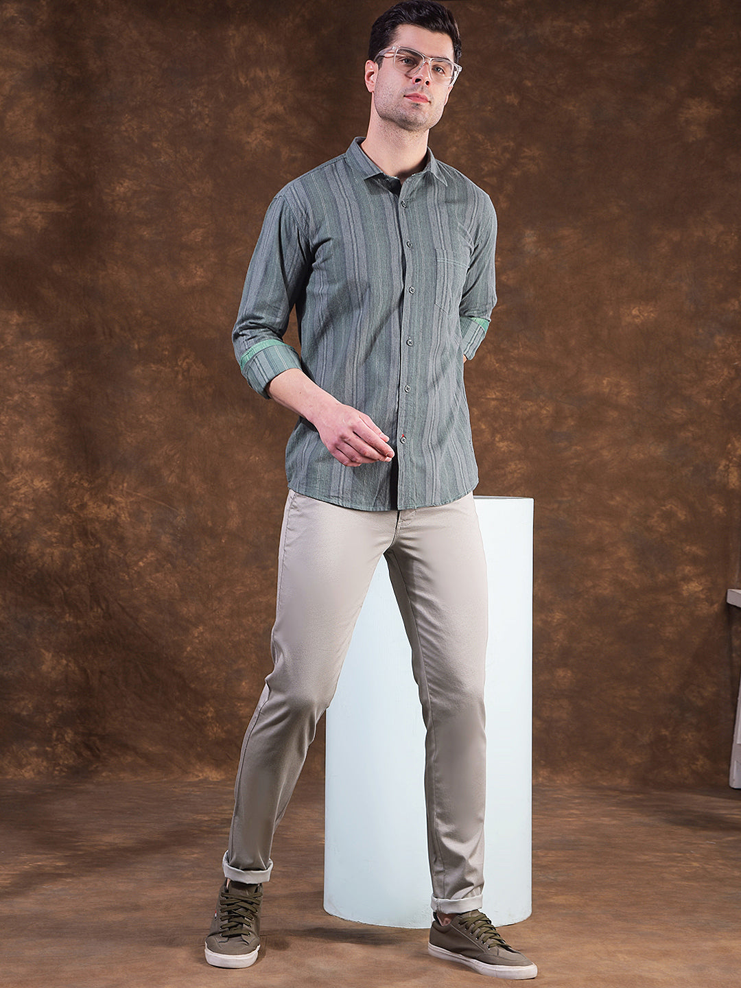 cobb grey narrow-fit casual trouser