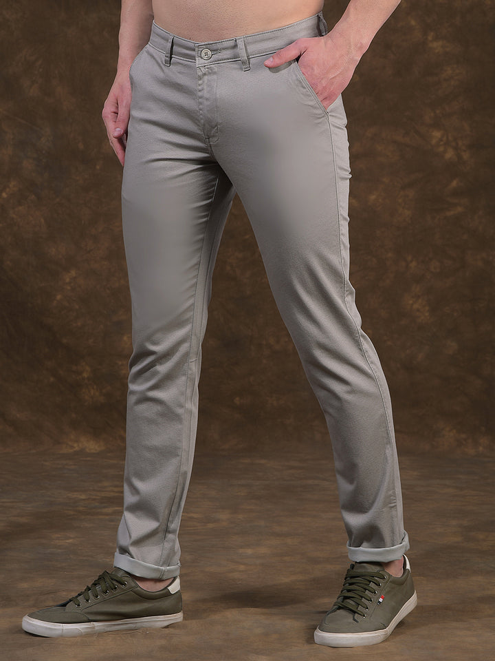 cobb grey narrow-fit casual trouser