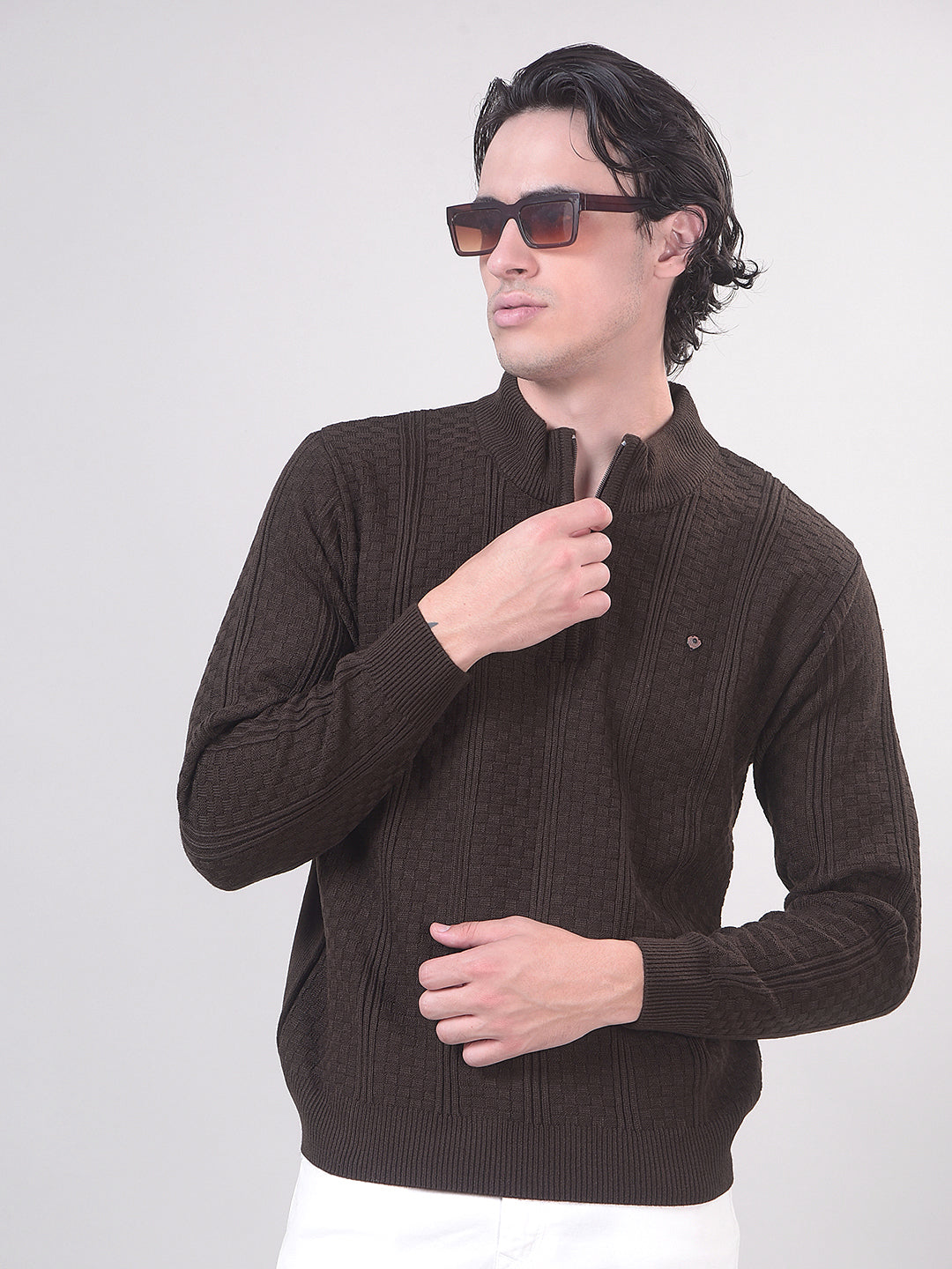brown  sweater