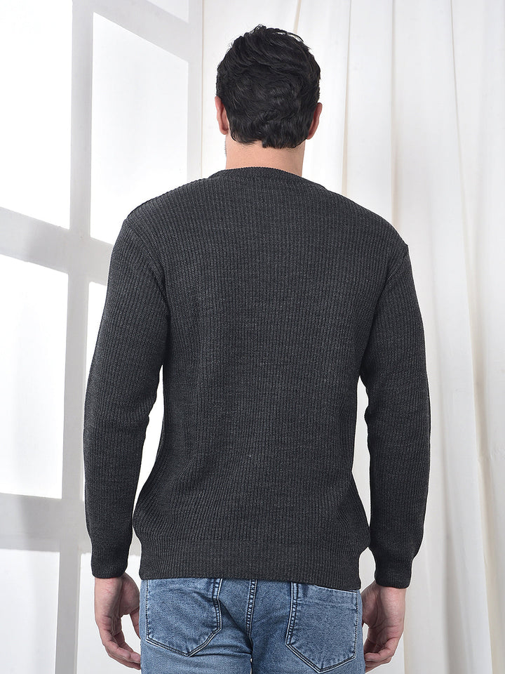 cobb anthra self-design round neck sweater