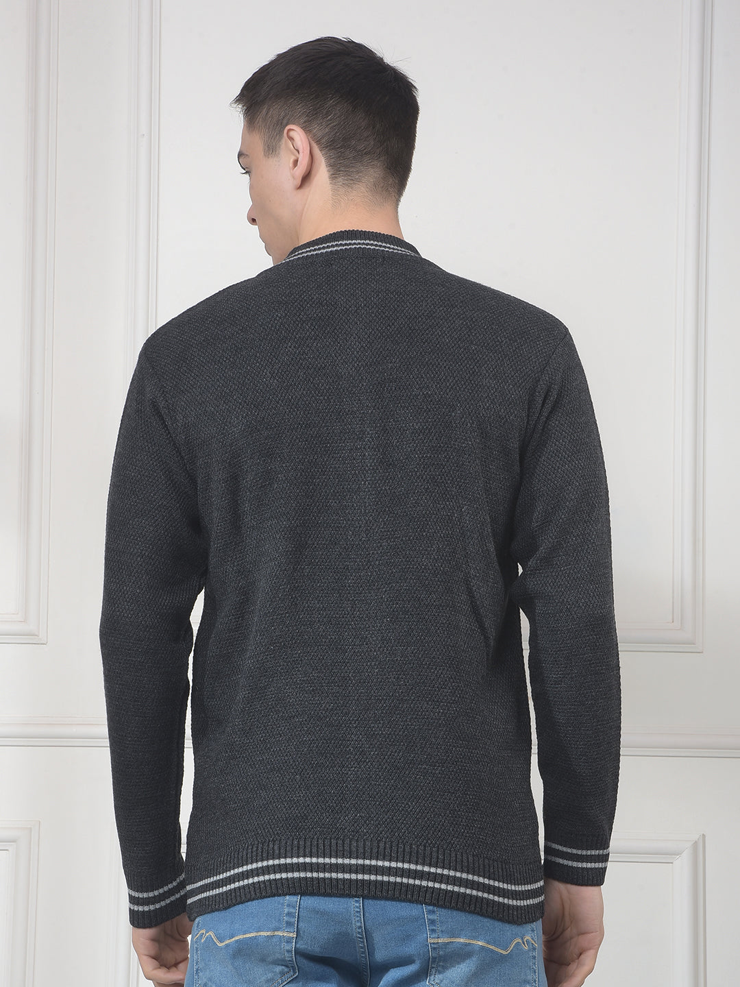 cobb anthra self-design zip-up sweater