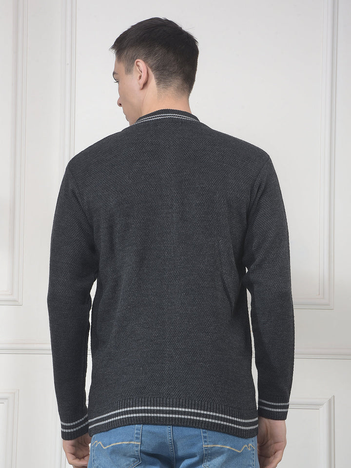 cobb anthra self-design zip-up sweater
