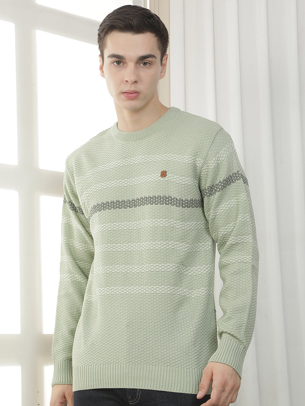 pista striped round sweater
