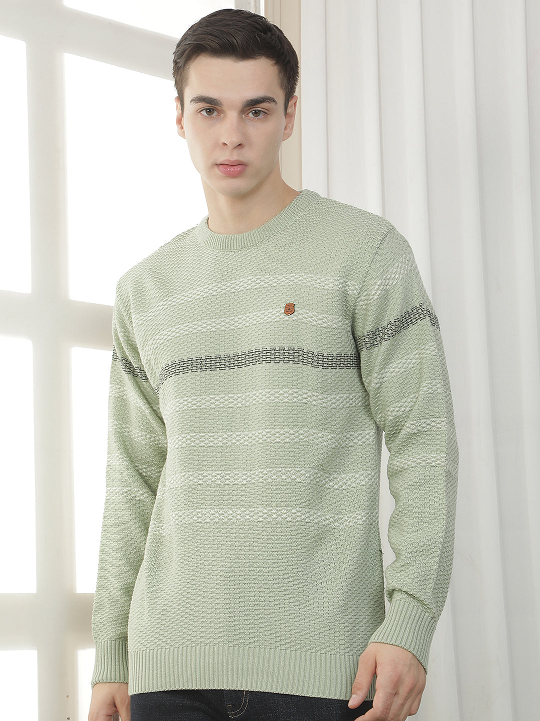 pista striped round sweater
