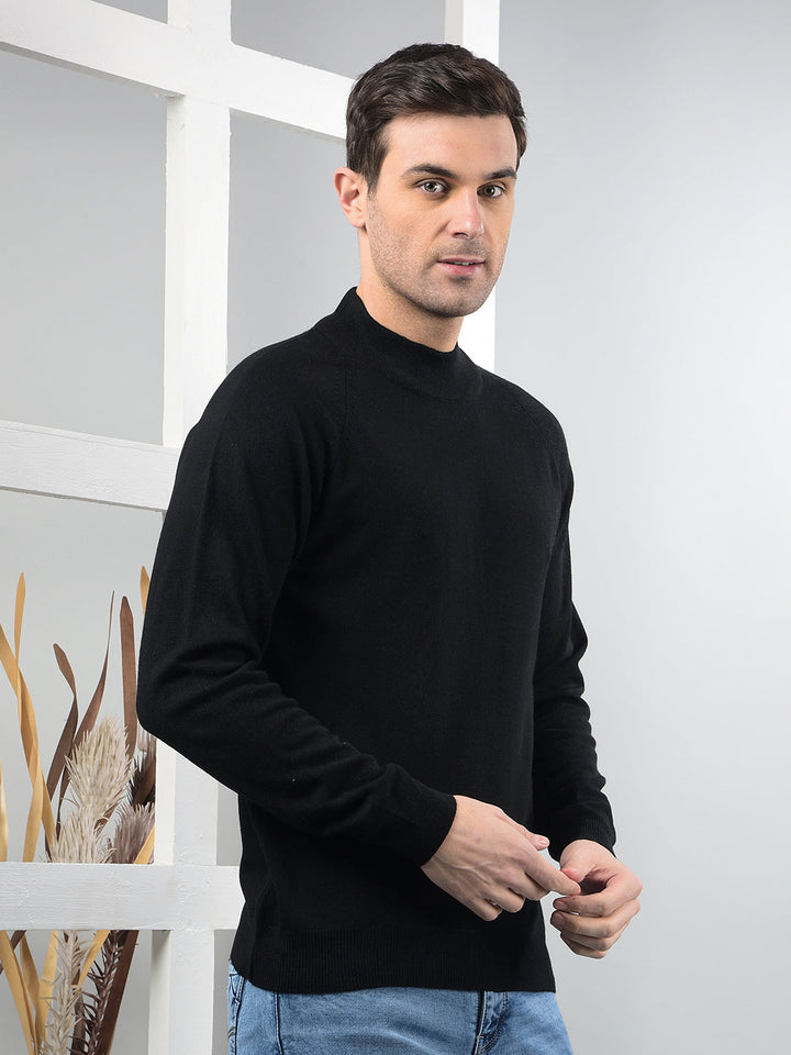 COBB SOLID BLACK TURTLE NECK SWEATER