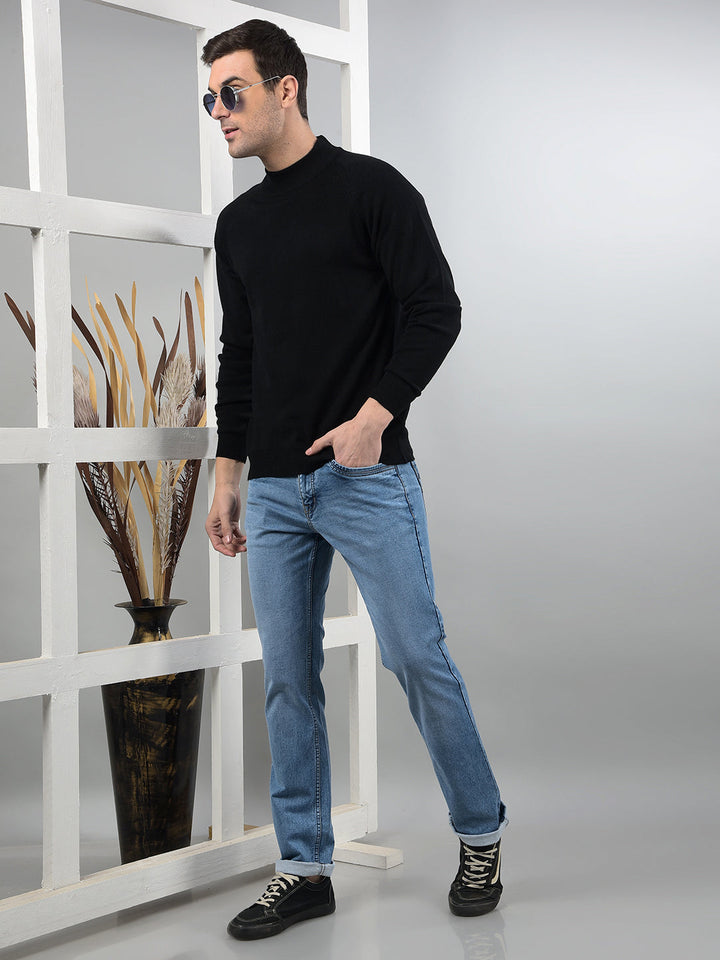 COBB SOLID BLACK TURTLE NECK SWEATER