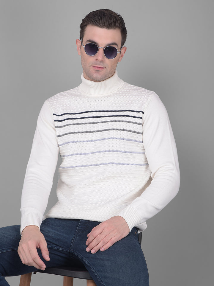 COBB OFF WHITE HIGH NECK SWEATER