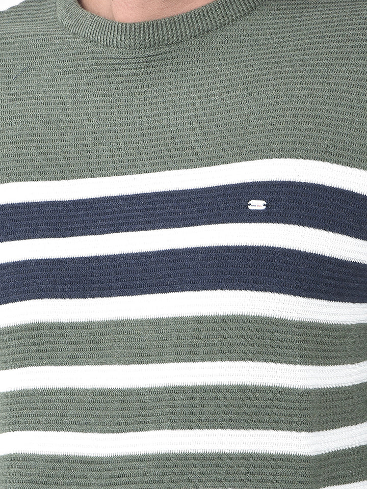 COBB MEHANDI STRIPED ROUND NECK SWEATER
