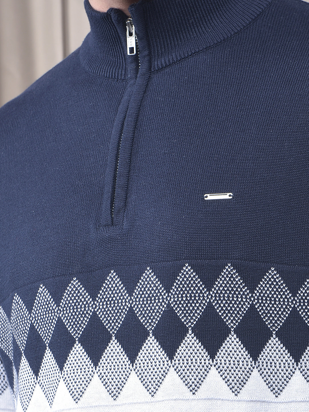 COBB ACRU SELF-DESIGN HALF-ZIPPER SWEATER