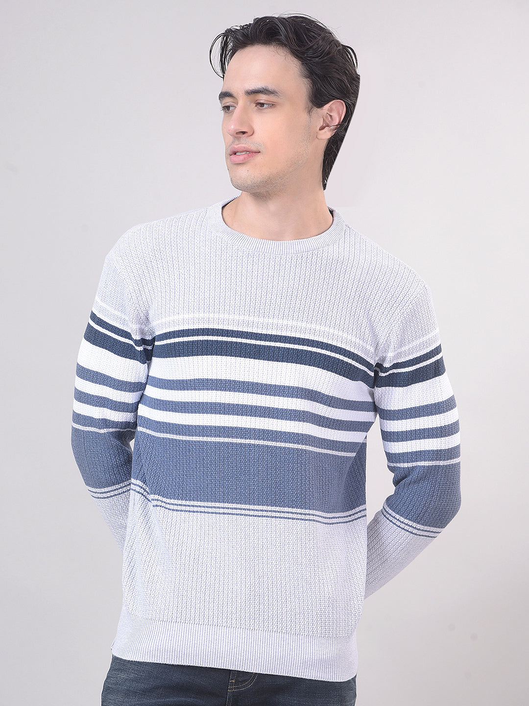 light grey sweater
