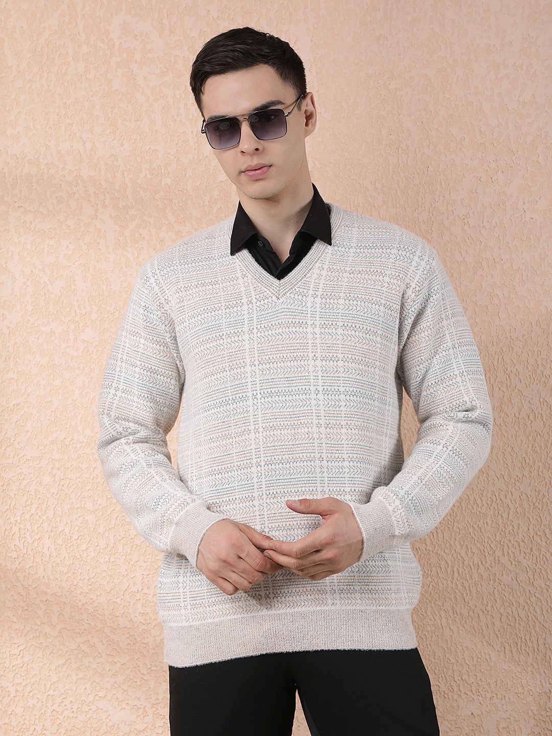 cobb acru self-design v-neck sweater