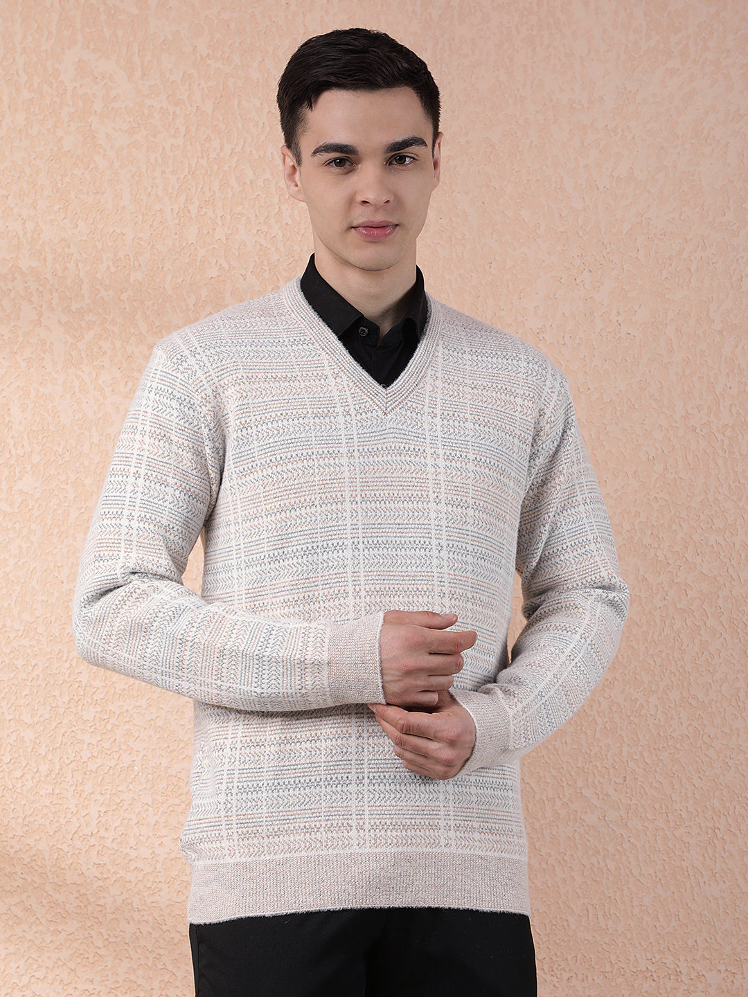 cobb acru self-design v-neck sweater