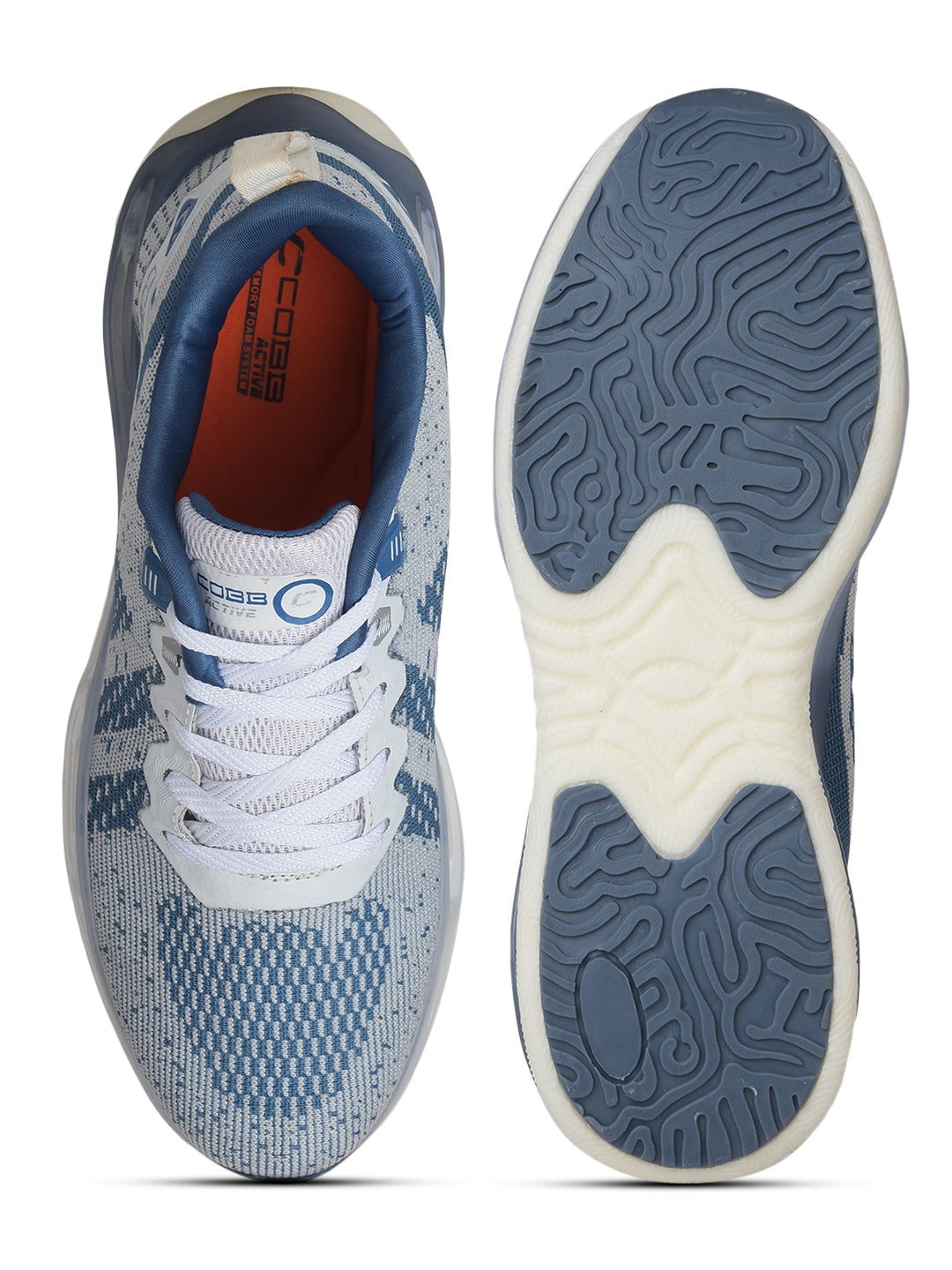 cobb men's blue running shoes