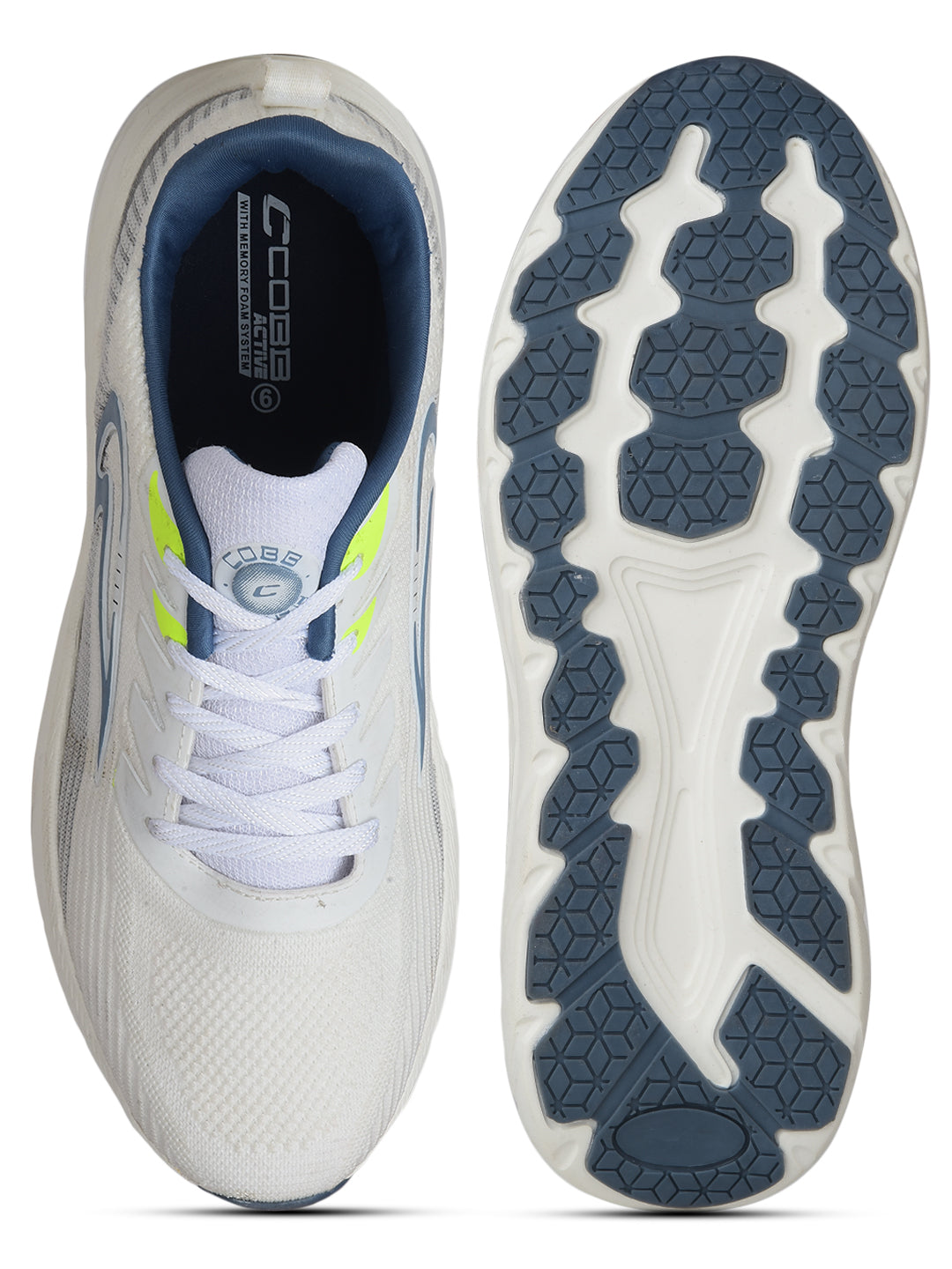 cobb men's white running shoes