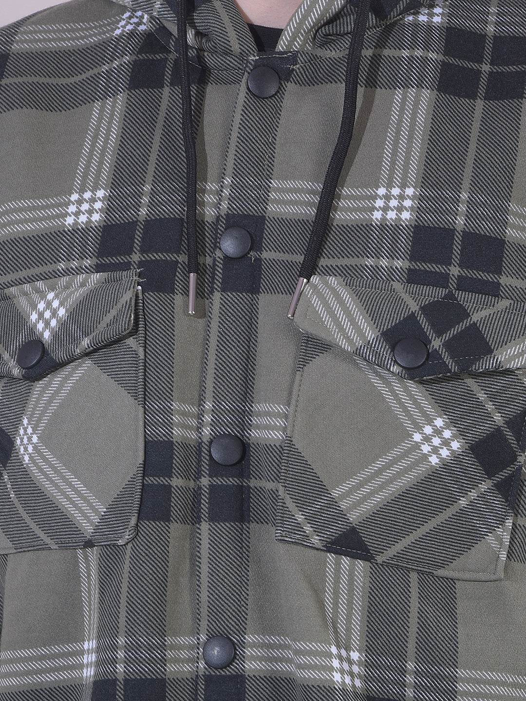 COBB PISTA CHECKED HOODED SHACKET