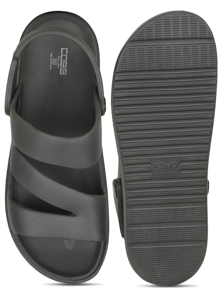 cobb men's dark grey slider sandals