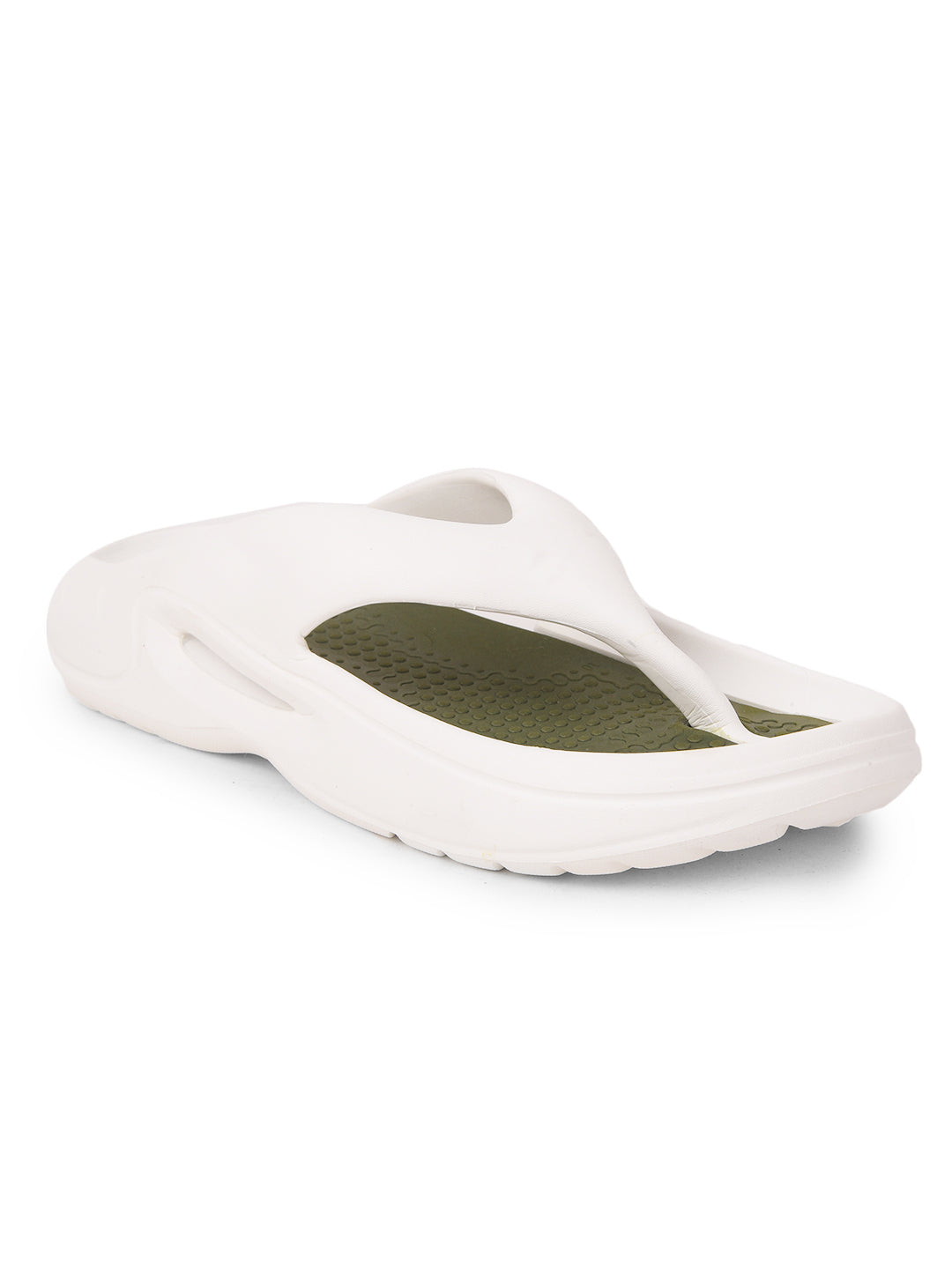 cobb men's white olive flip-flop