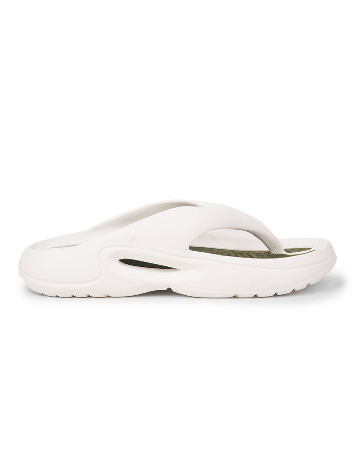 cobb men's white olive flip-flop