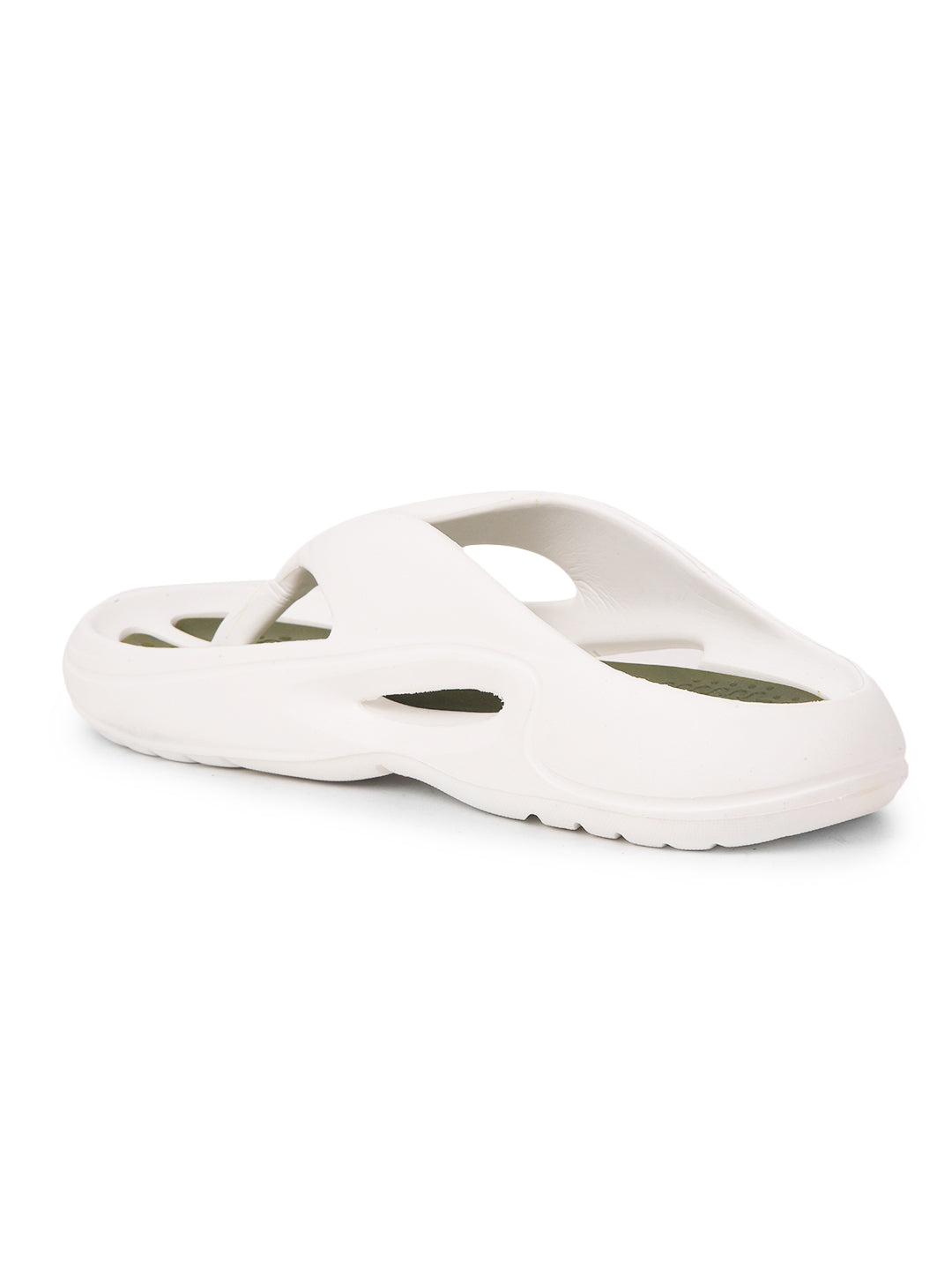 cobb men's white olive flip-flop