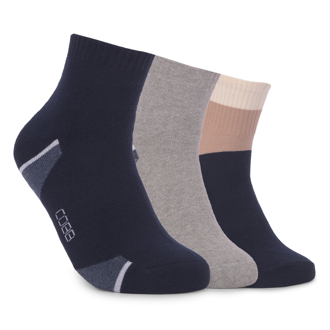 COBB PACK OF 3 ASSORTED HALF & LOW ANKLE SOCKS