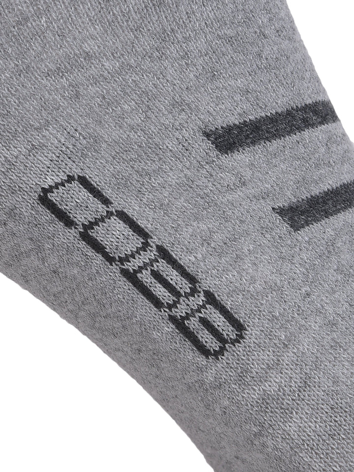 COBB GREY STRIPED HALF-ANKLE SOCKS