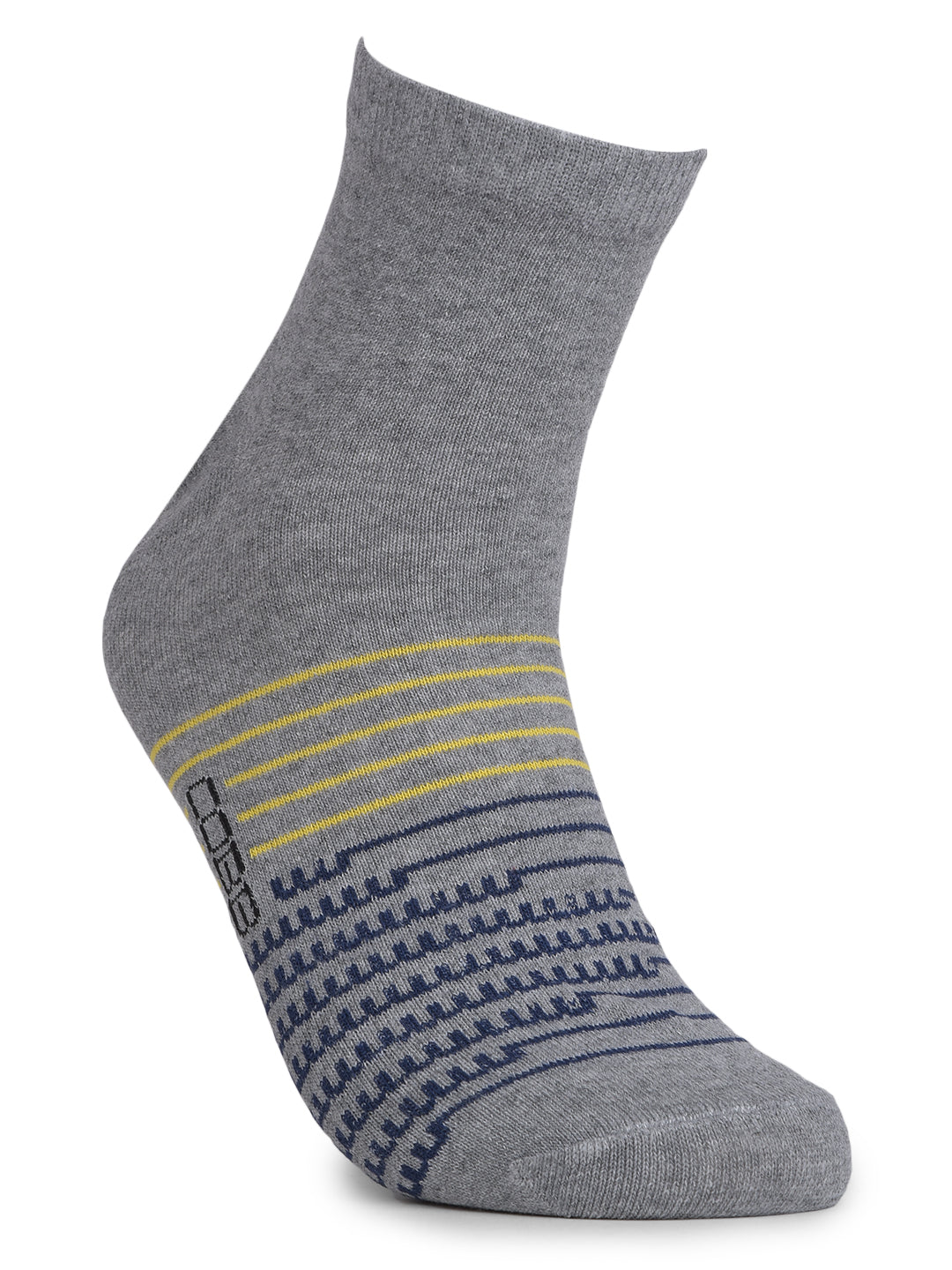 COBB GREY STRIPED HALF-ANKLE SOCKS