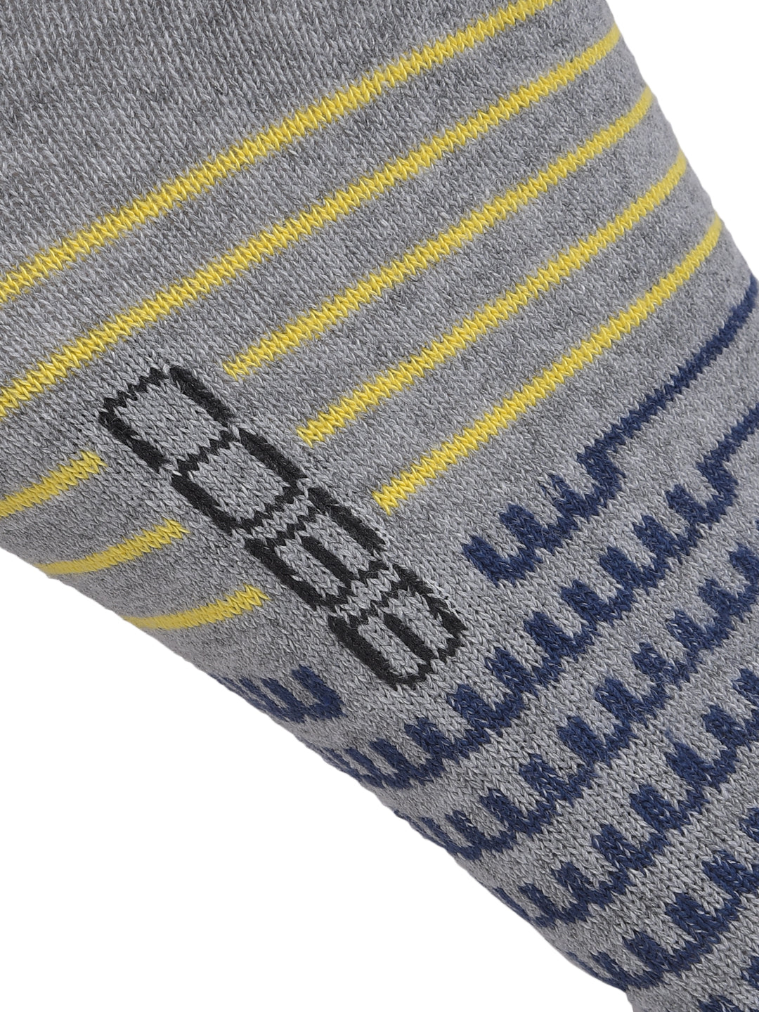 COBB GREY STRIPED HALF-ANKLE SOCKS