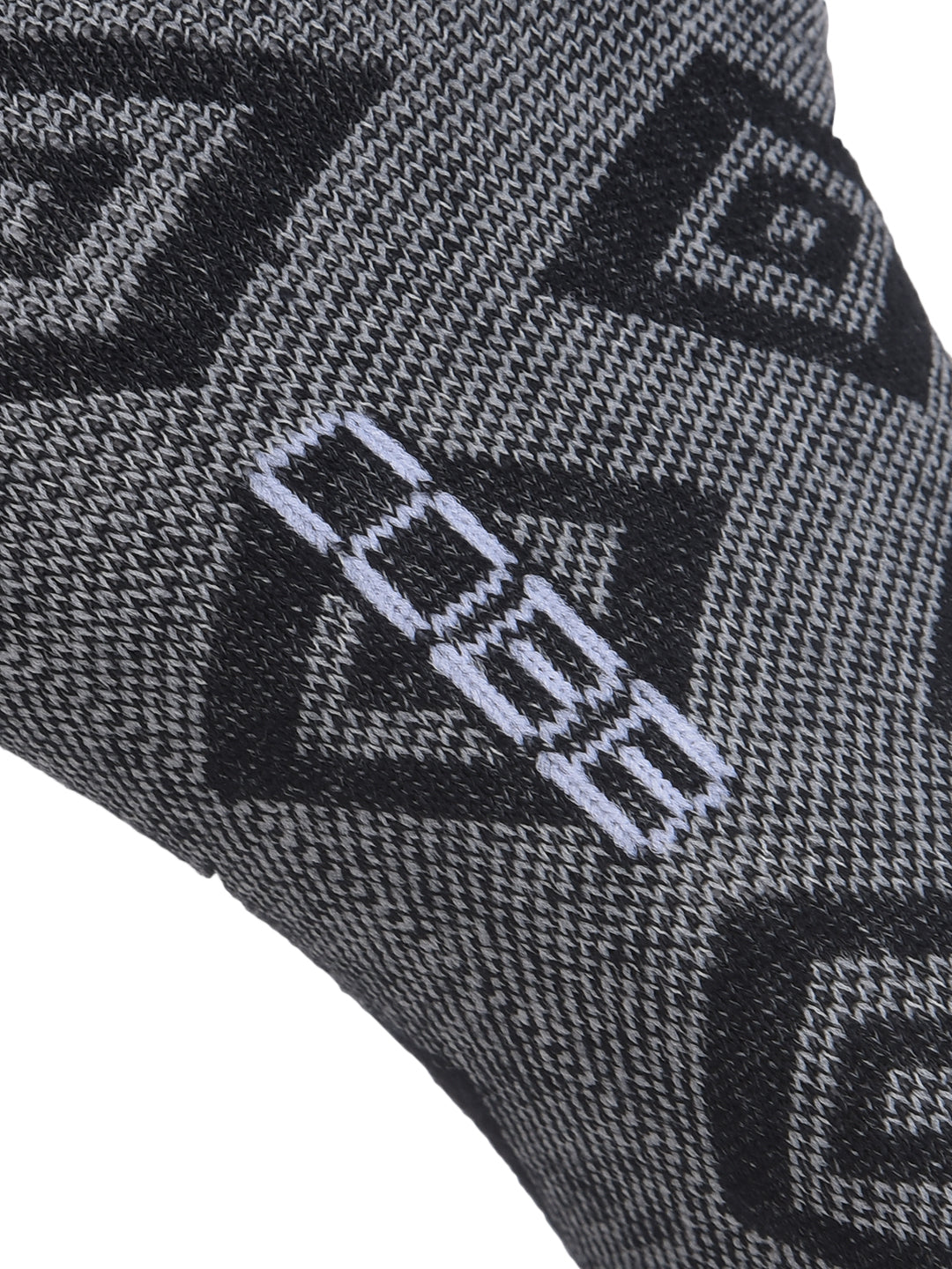 COBB BLACK PRINTED HALF-ANKLE SOCKS