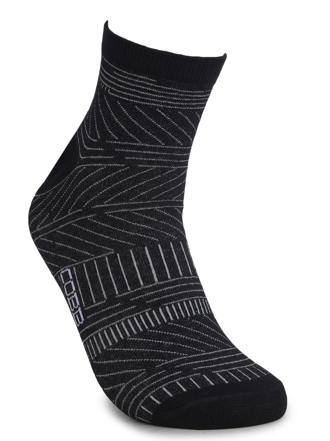 COBB BLACK STRIPED HALF-ANKLE SOCKS