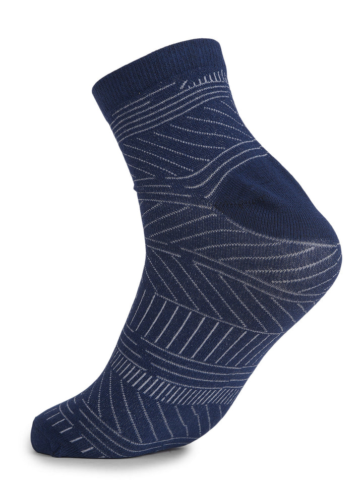 COBB BLUE STRIPED HALF-ANKLE SOCKS