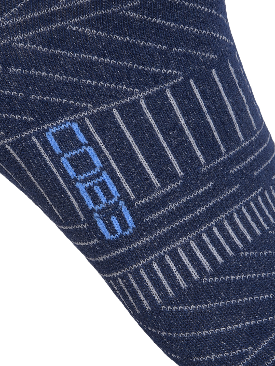 COBB BLUE STRIPED HALF-ANKLE SOCKS