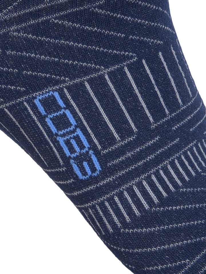 COBB BLUE STRIPED HALF-ANKLE SOCKS
