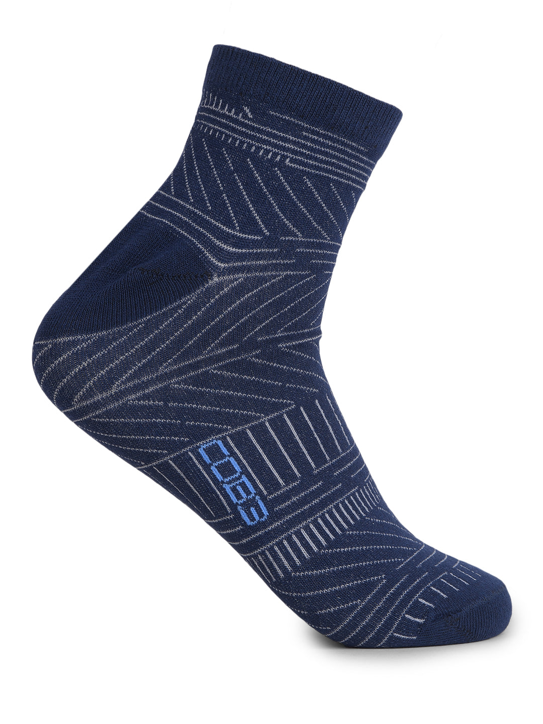 COBB BLUE STRIPED HALF-ANKLE SOCKS