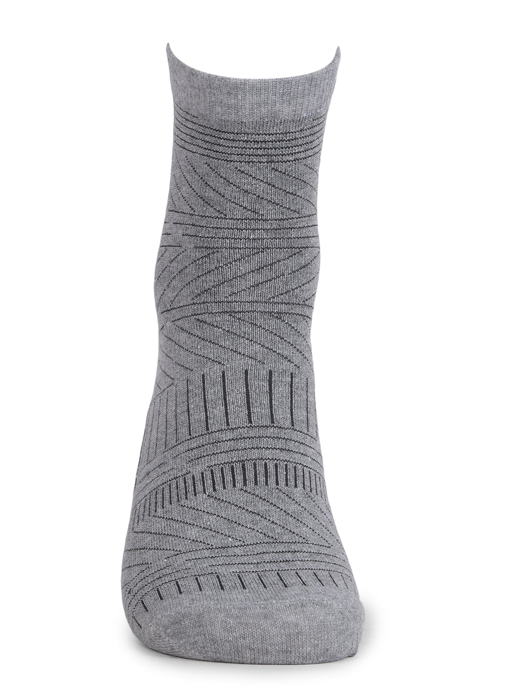 COBB GREY STRIPED HALF-ANKLE SOCKS