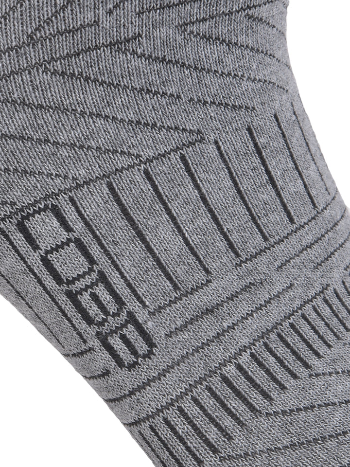 COBB GREY STRIPED HALF-ANKLE SOCKS