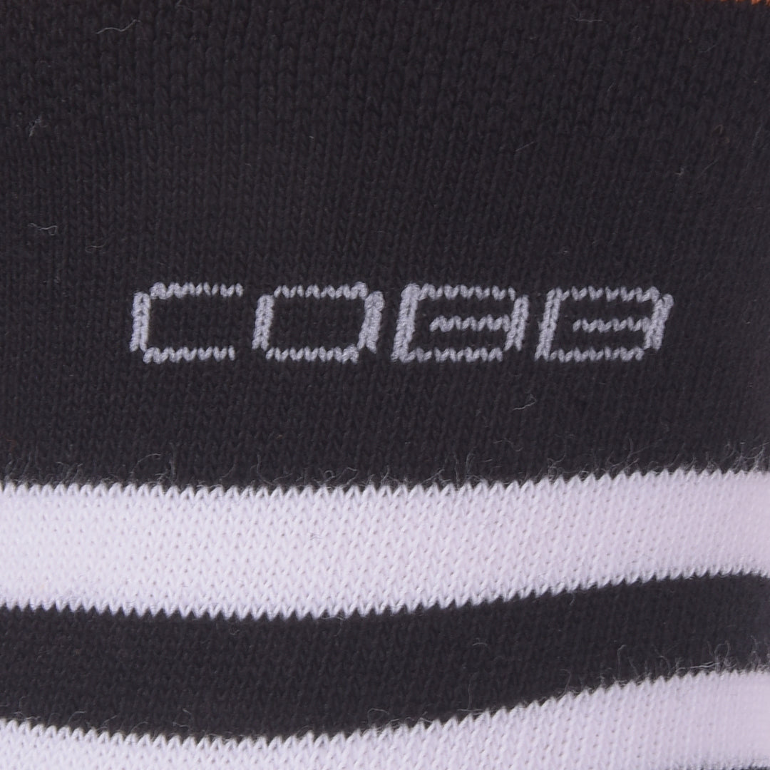 COBB BLACK & WHITE STRIPED HALF-ANKLE SOCKS