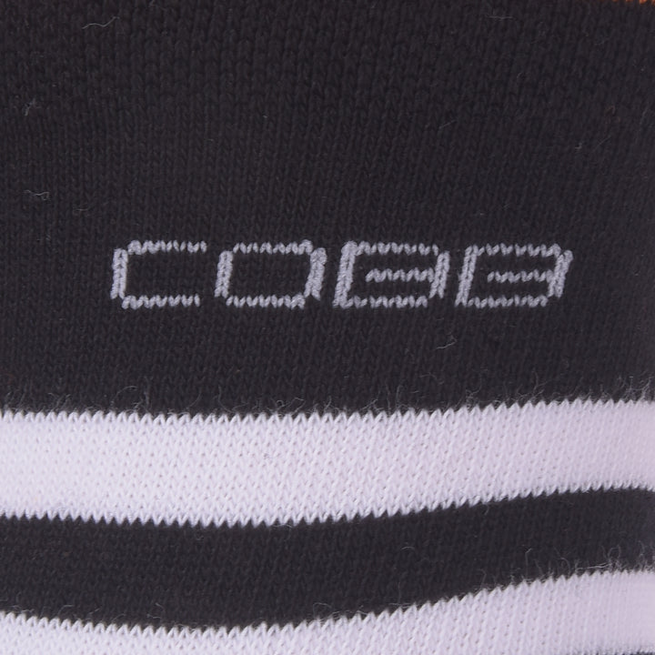 COBB BLACK & WHITE STRIPED HALF-ANKLE SOCKS