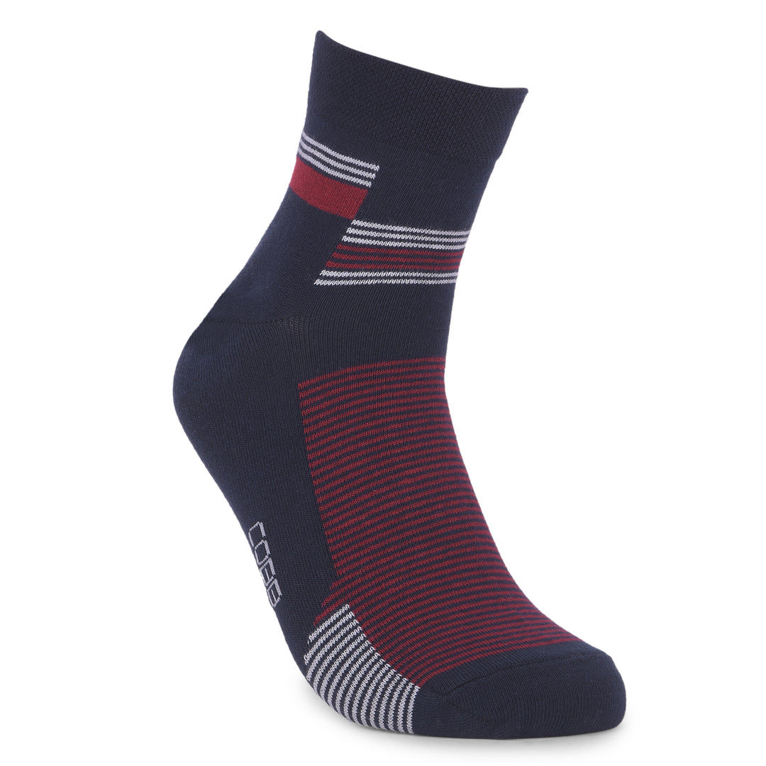 COBB MULTICOLOR GEOMETRIC HALF-ANKLE SOCKS