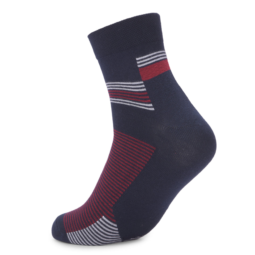 COBB MULTICOLOR GEOMETRIC HALF-ANKLE SOCKS