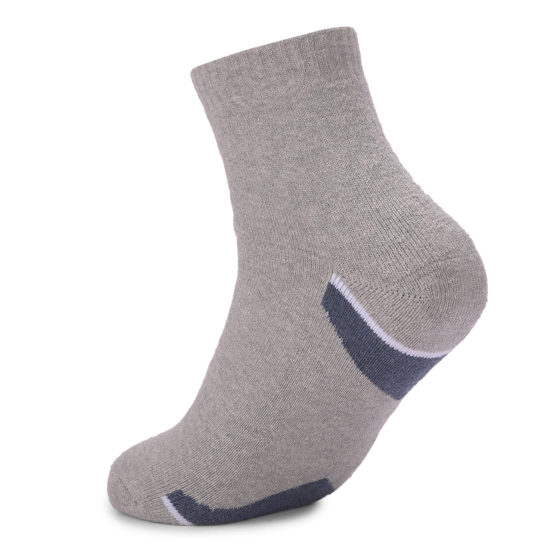 COBB LIGHT GREY SOLID HALF-ANKLE SOCKS