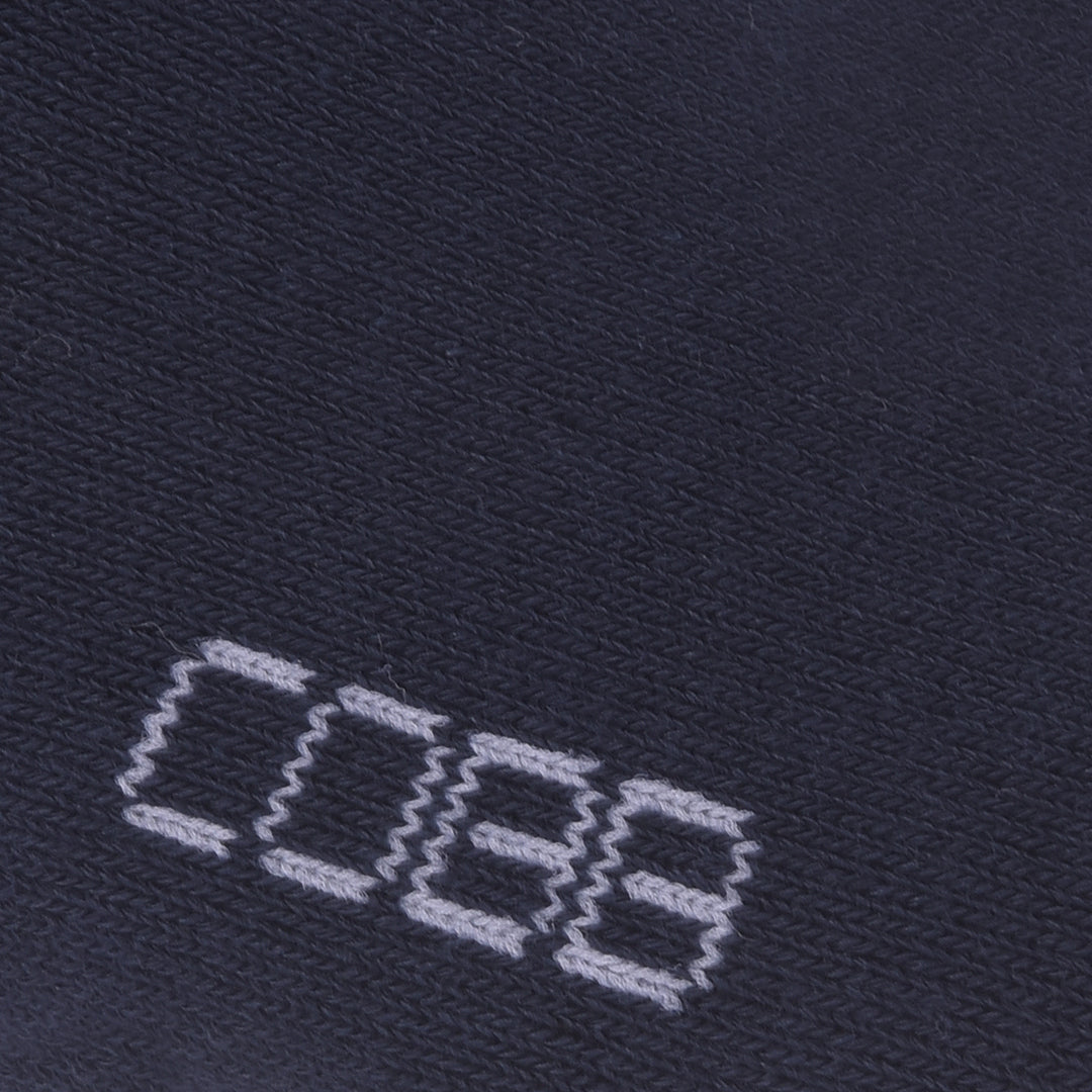 COBB NAVY BLUE SOLID HALF-ANKLE SOCKS