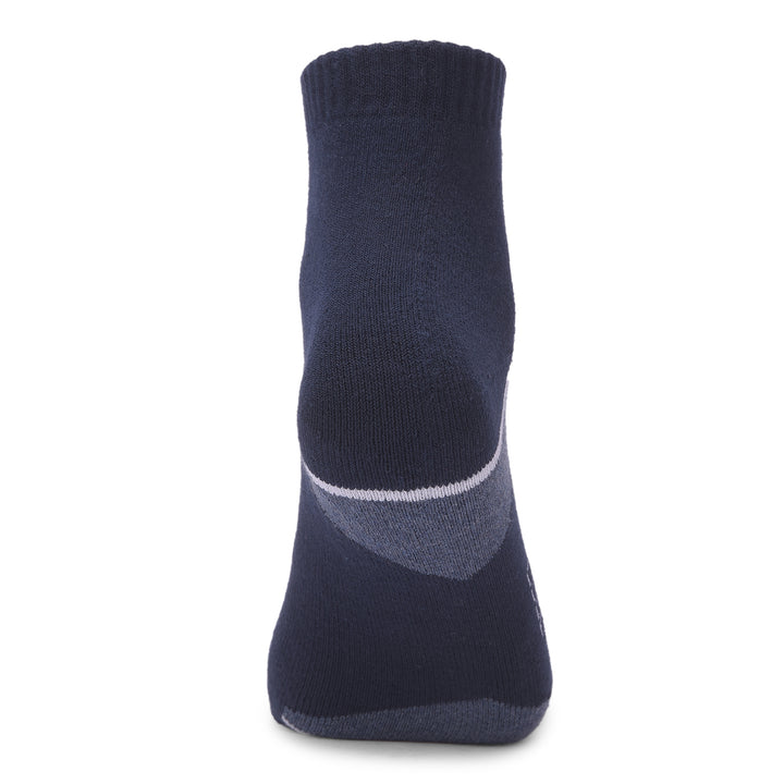 COBB NAVY BLUE SOLID HALF-ANKLE SOCKS