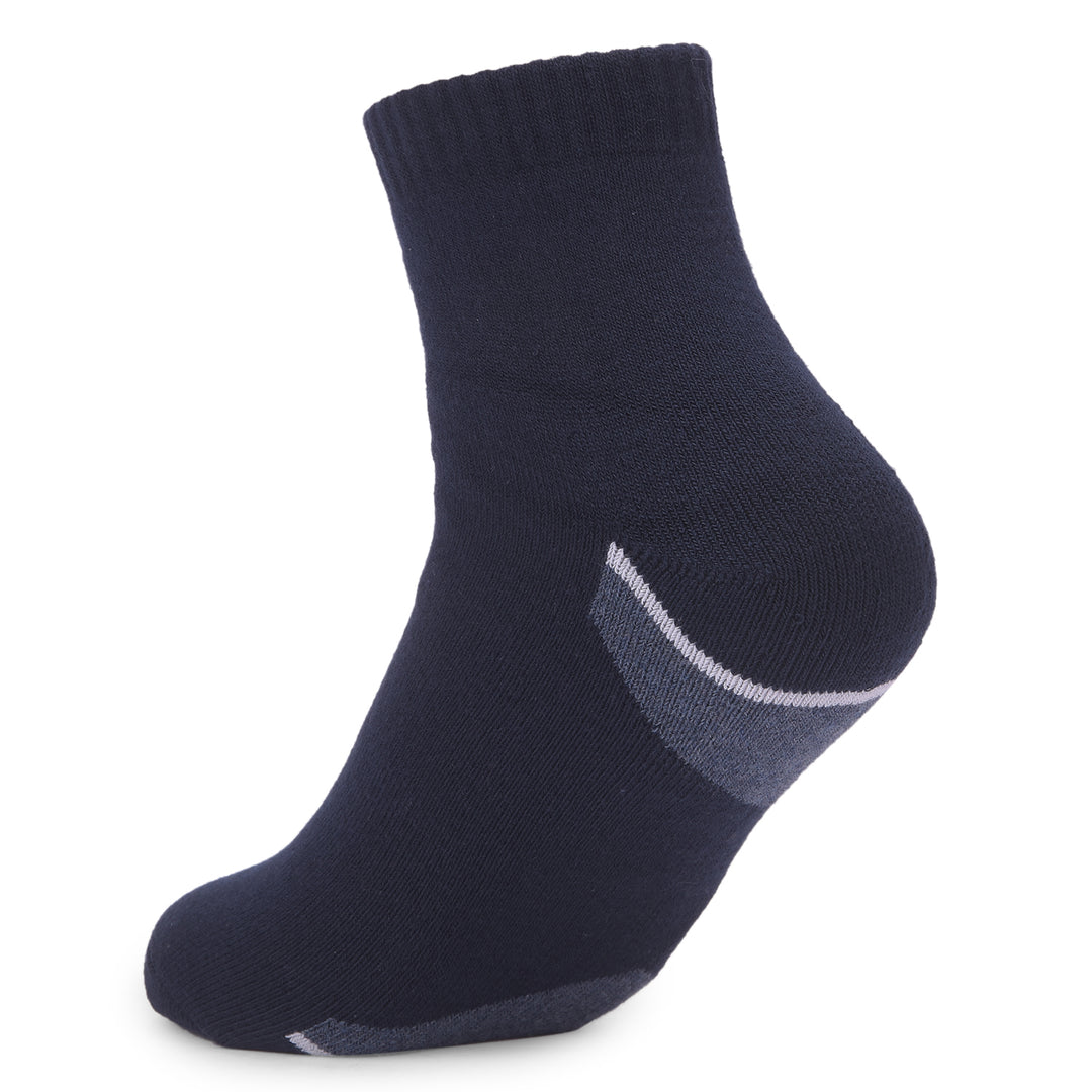 COBB NAVY BLUE SOLID HALF-ANKLE SOCKS